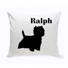 JDS Personalized Gifts Personalized West Highland Terrier Classic Silhouette Throw Pillow JMSI2508